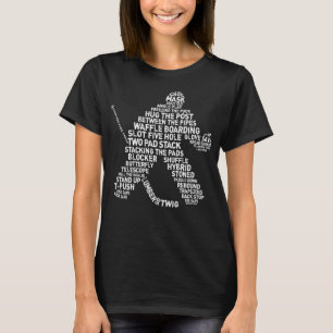 T-shirt Jeu de gardien de hockey sur glace Word Art Essent