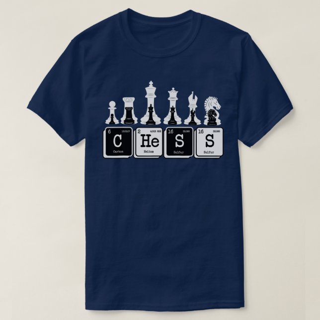 T-shirt Jeu de jeu d'échecs amusant Pièces de table périod (Design devant)