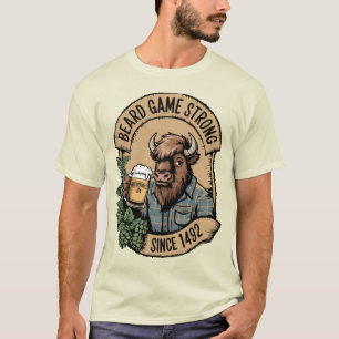 T-shirt Jeu de la barbe forte Wilderness Bison IPA Design