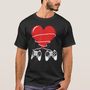 T-shirt Jeu de la Saint Valentin contrôleur de jeu vidéo H