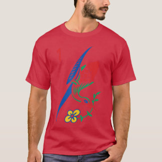 T-shirt Jeu de Mahjong chinois Une Bamboo Sozu Bird Hommes