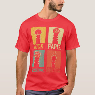 T-shirt Jeu de main pierre feuille ciseaux rétro humour pa