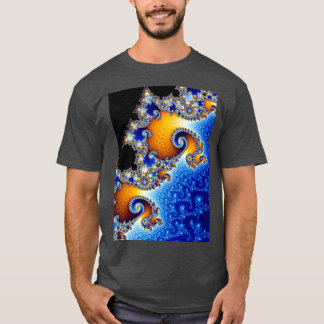 T-shirt Jeu de mandelbrot double spirale satellite