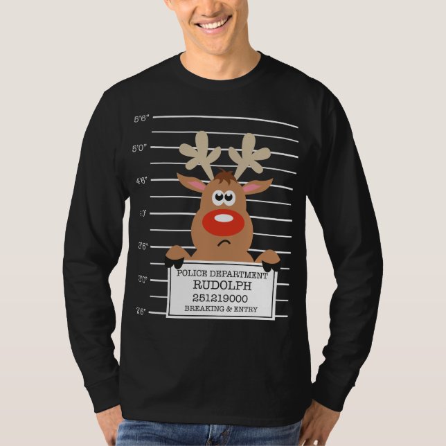 T-shirt Jeu de Noël de Rudolph Reindeer (Devant)