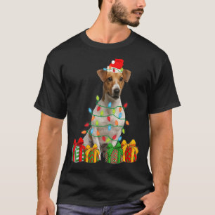 T-shirt Jeu de Noël Jack Russell Terrier Chien Lumières de