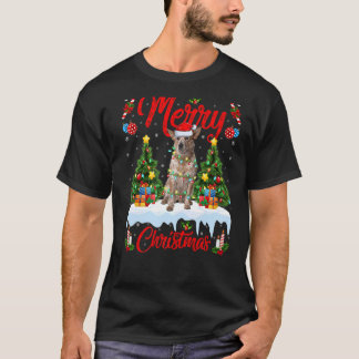 T-shirt Jeu de Noël Père Noël Australian Cattle Chien Chri