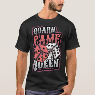 T-shirt Jeu de plateau Queen Dice Tablett Board Joueur de 