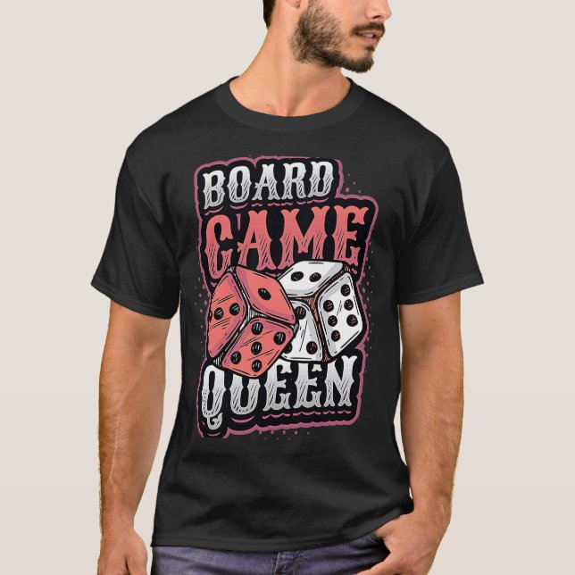 T-shirt Jeu de plateau Queen Dice Tablett Board Joueur de  (Devant)