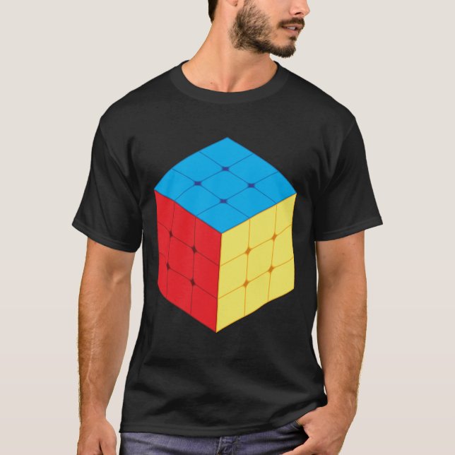 T-shirt Jeu de puzzle de cube  (Devant)