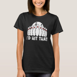 T-shirt Jeu de quilles pour hommes et femmes Joueur de qui