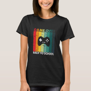 T-shirt Jeu de Retour à l'École Terminé Manette Rétro Ens