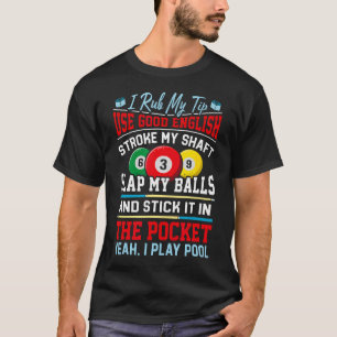 T-shirt Jeu de snooker de billard drôle Joueurs de billard