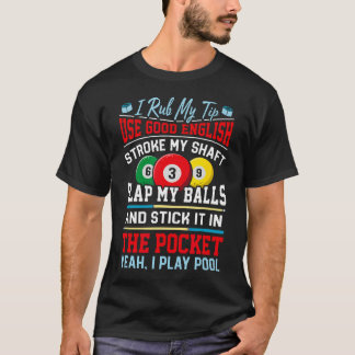 T-shirt Jeu de snooker de billard drôle Joueurs de billard