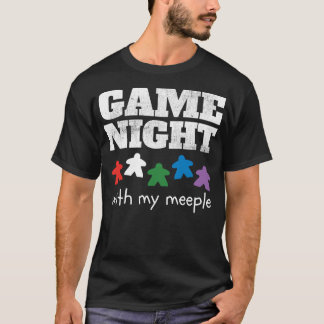 T-shirt Jeu de société Nuit Famille Amis Fagged Scoop Shir