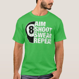 T-shirt Jeu de tir Aim Répéter 8 Ball Pool Billard Playe