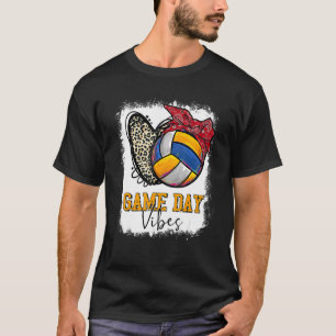 T-shirt Jeu de volley-ball blanchi Vibes Leopard Coeur H