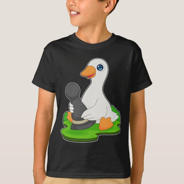 T-shirt Jeu d'échecs de canard Jeu d'échecs (Devant)