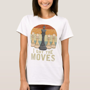 T-shirt Jeu d'échecs du roi de pion Figure Échecs cadeaux