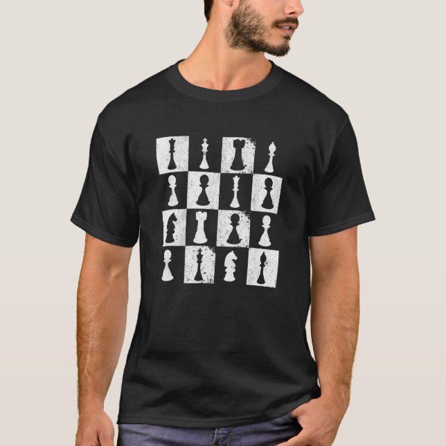 T-shirt Jeu d'échecs Joueur d'échecs Thème Mineur Sport Dr (Devant)