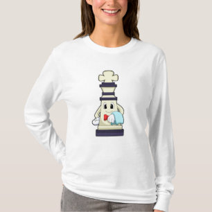 T-shirt Jeu d'échecs King comme serveur avec serviette