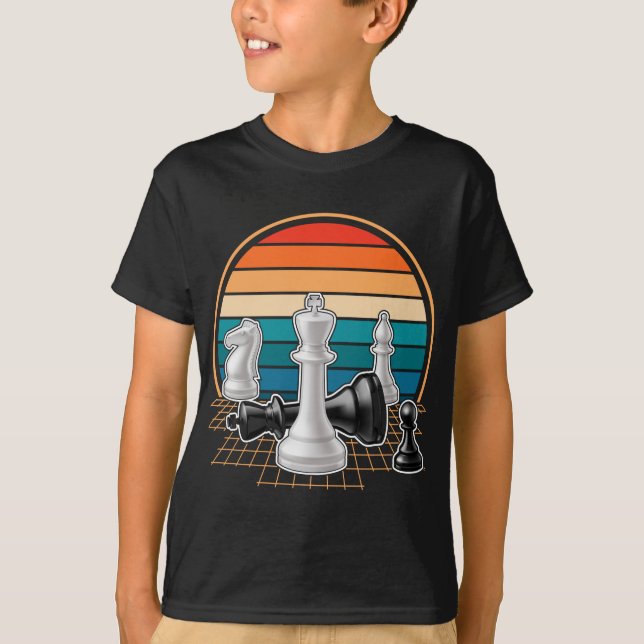 T-shirt Jeu d'échecs Retro Jeu d'échecs Lover (Devant)