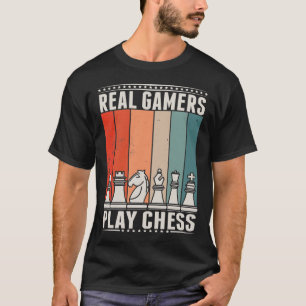 T-shirt Jeu d'échecs Retro Jeu Jeu d'échecs Pièces
