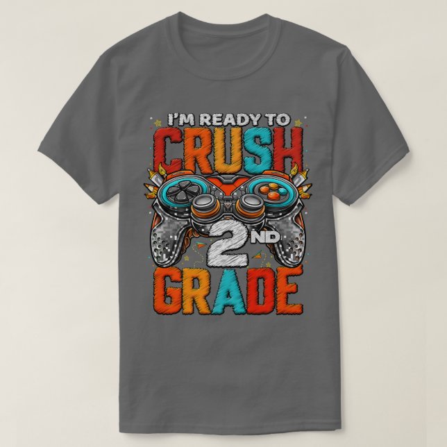 T-shirt Jeu déverrouillé de 2e année en 2e année Retour à (Design devant)