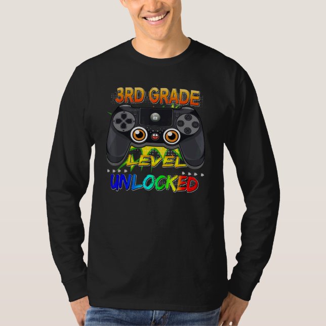 T-shirt Jeu déverrouillé de 3e année Premier jour de l'éco (Devant)