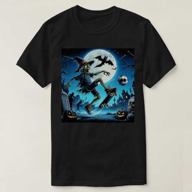 T-shirt Jeu d'Halloween de minuit Zombie (Design devant)