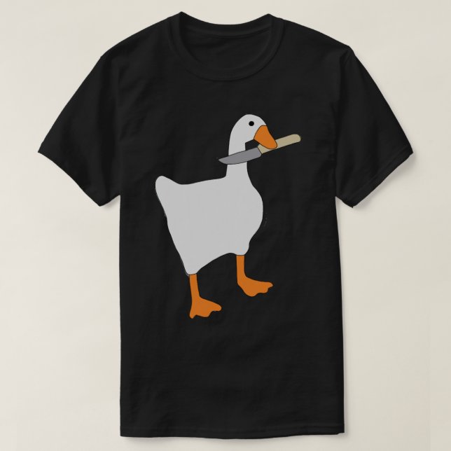 T-shirt Jeu d'oie sans titre, Oie avec couteau, Animal, Go (Design devant)