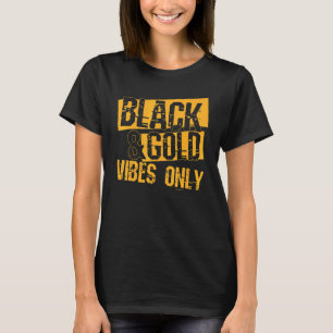 T-shirt Jeu d'or noir Jour Notre Dame Lycée Football