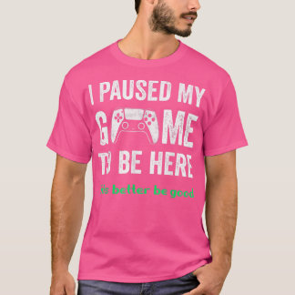 T-shirt Jeu Drôle Sarcastique Pausé Pour Les Joueurs Garço