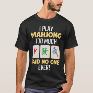 T-shirt Jeu du jeu de société Mahjong Gamer Chine Japon 