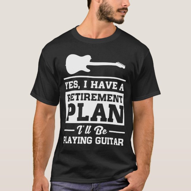 T-shirt Jeu du régime de retraite de guitare (Devant)