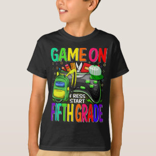 T-shirt Jeu en 5e année Premier jour Joueur de retour à