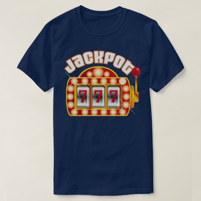 T-shirt Jeu Jackpot Gambling Gambler Machine à fente (Design devant)