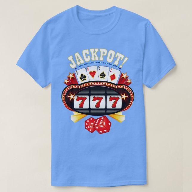T-shirt Jeu Jackpot Joueur Joueur Joueur Machines à fente (Design devant)