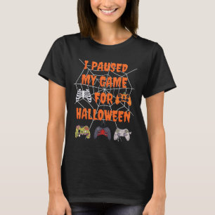 T-shirt Jeu J'Ai Suspendu Mon Jeu Pour Halloween Fun Gamer