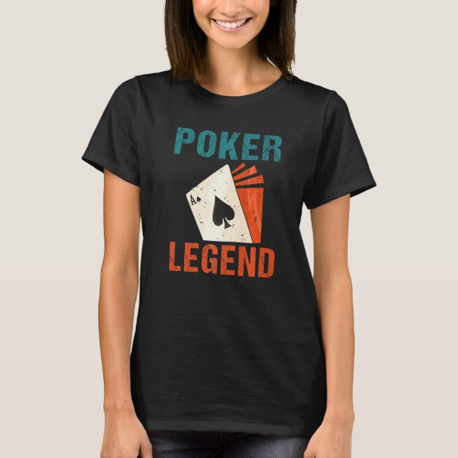 T-shirt Jeu Jouer Cartes Poker Legend Premium (Devant)