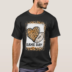 T-shirt Jeu Jour Avec Leopard Coeur Football Maman Bleache