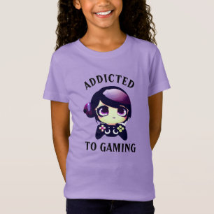 T-Shirt Jeu Kawaii Anime fille Gamer