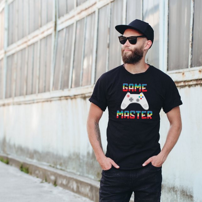 T-shirt Jeu Maître Gamer Papa Fête des pères Hommes Noir (Créateur téléchargé)
