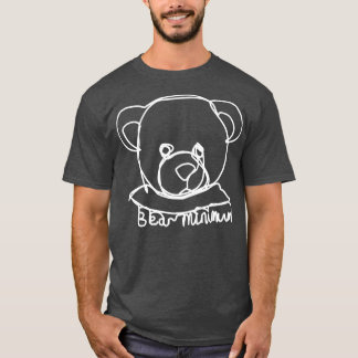 T-shirt Jeu minimal Portrait de l'ours