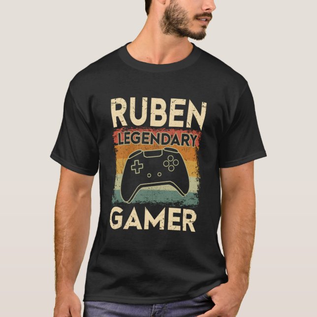 T-shirt Jeu Nom personnalisé Ruben Joueur légendaire (Devant)
