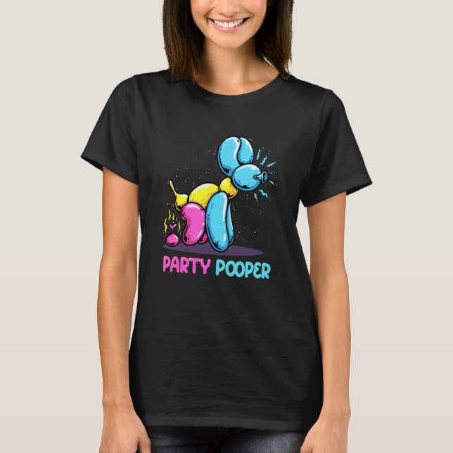 T-shirt Jeu Pooper Kidcore Balloon Chien Birthday Balloon (Devant)