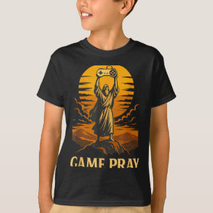 T-shirt Jeu Prie Jésus Mème de jeu vidéo rétro drôle