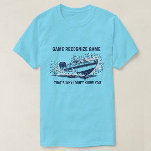 T-shirt Jeu Reconnaît Jeu Bateau Pêche Graphique