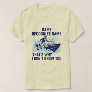 T-shirt Jeu Reconnaître Jeu Graphisme Bateau Pêche