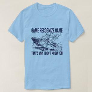 T-shirt Jeu Reconnaître Jeu Voile Pêche Graphique