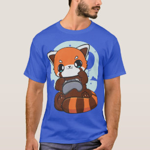 T-shirt Jeu Red Panda Jouer Vidéo Jeu Lover Cute Ani